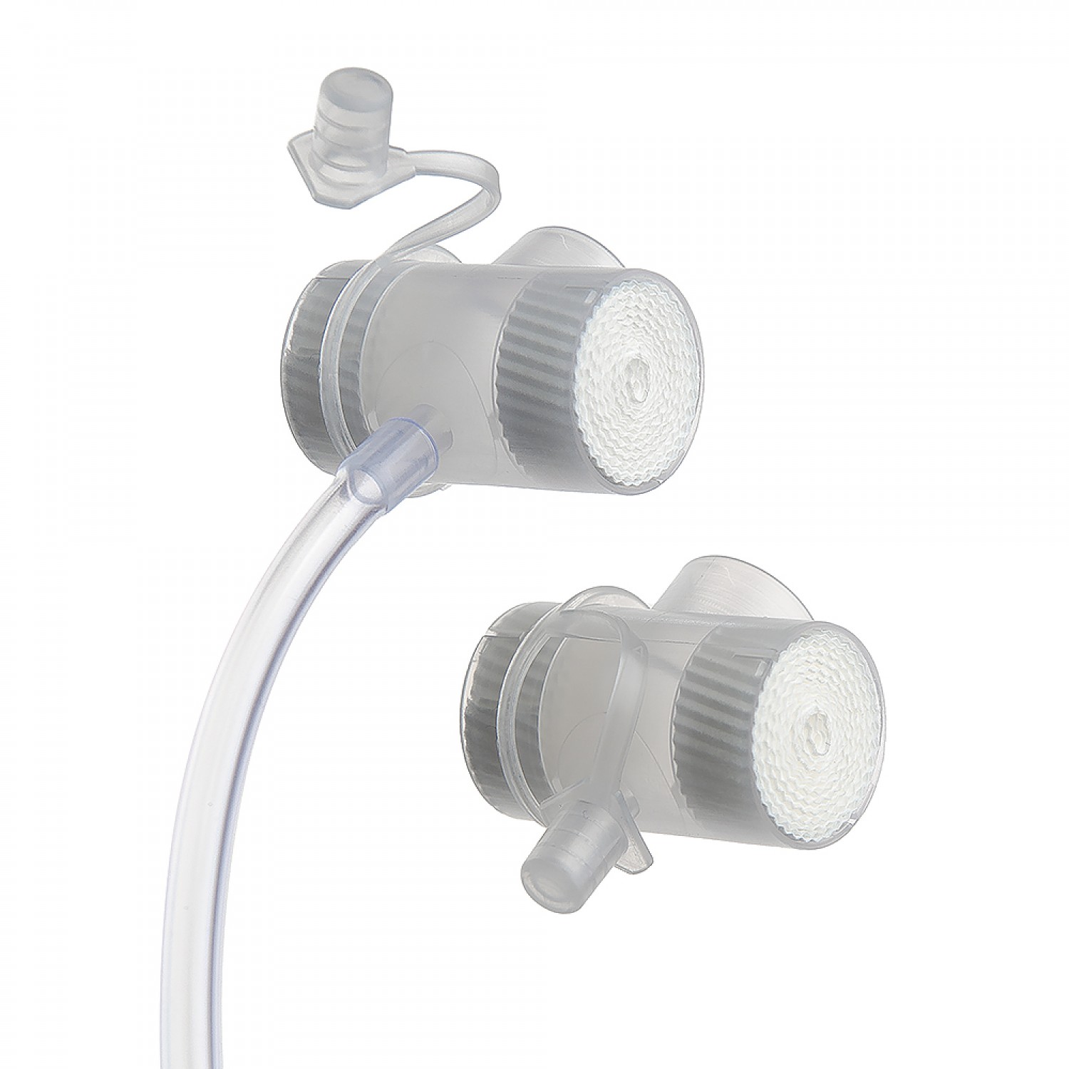 Respiratory tracheostomy filter with heat and moisture exchanger 2